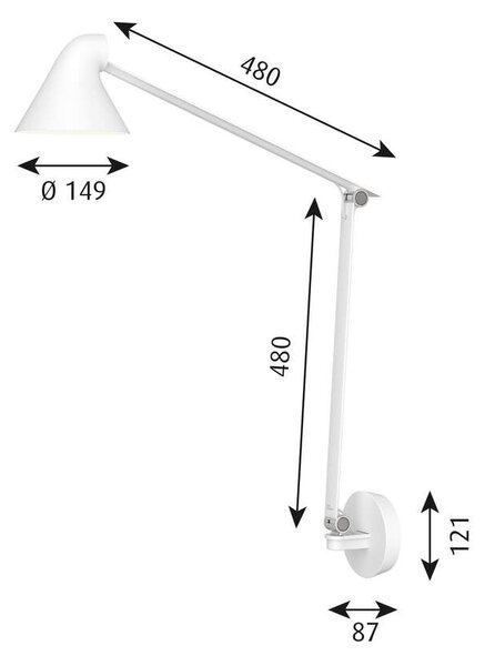 Louis PoulsenLouis Poulsen - NJP Box LED Stenska Svetilka 2700K HW Long White Louis Poulsen