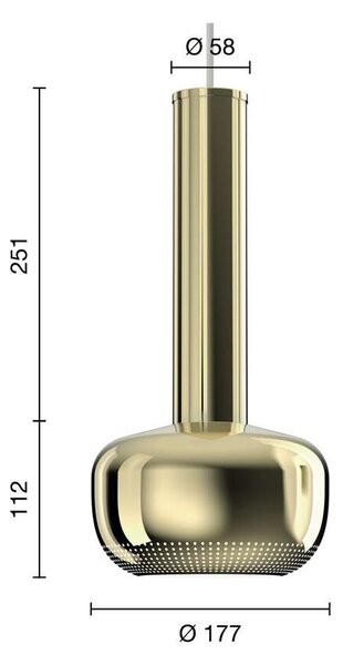 Louis PoulsenLouis Poulsen - VL 56 Obesek Svetilka Polished Brass Louis Poulsen