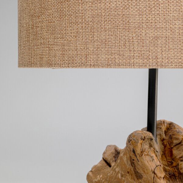KARE Kare namizna svetilka Nature Flame, plavajoče leseno, 56 cm, E27, Les, Dnevna soba / jedilnica, Les, Dizajn