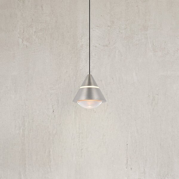 Trio Lighting LED obesna svetilka Romeo, Ø 14 cm, nikljeva barva, kovina, CCT, Kovinska, Dnevna soba / jedilnica, Kovina, Sodobni