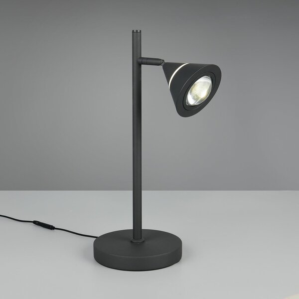 Trio Lighting LED namizna svetilka Romeo, višina 40 cm, črna, kovina, CCT, zatemnjen, Črna, Dnevna soba / jedilnica, Kovina, Sodobni