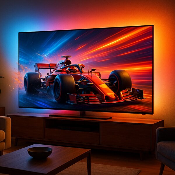 Calex Smart HDMI Sync Box Set z LED trakom, 250 cm, RGBW, zatemnjen, Bela, Dnevna soba / jedilnica, Plastika, Sodobni