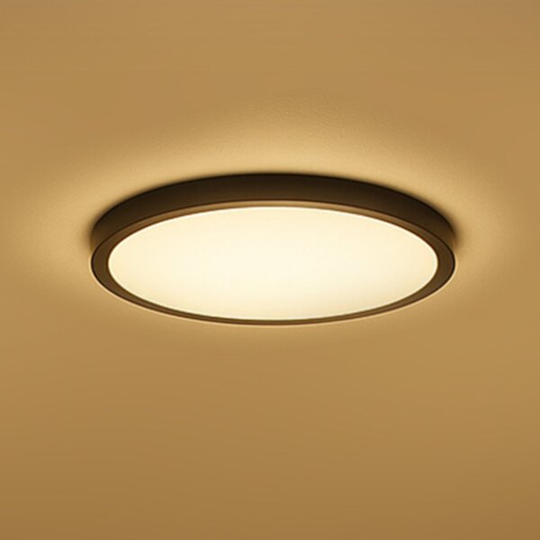 Calex Smart LED stropna svetilka HALO Ø 30 cm črna IP54 RGB CCT, zatemnjen, Črna, Dnevna soba / jedilnica, Plastika, Sodobni
