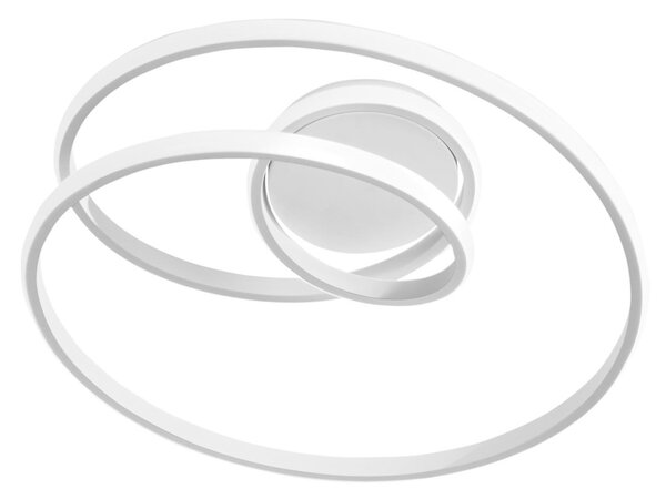 Luce Ambiente Design LED stropna svetilka COASTER bela, dolžina 50 cm, kovina, CCT, Bela, Dnevna soba / jedilnica, Aluminij, Sodobni