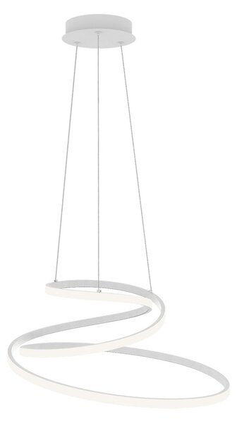Luce Ambiente Design LED viseča svetilka COASTER, bela, Ø 60 cm, kovina, CCT, Bela, Dnevna soba / jedilnica, Aluminij, Sodobni