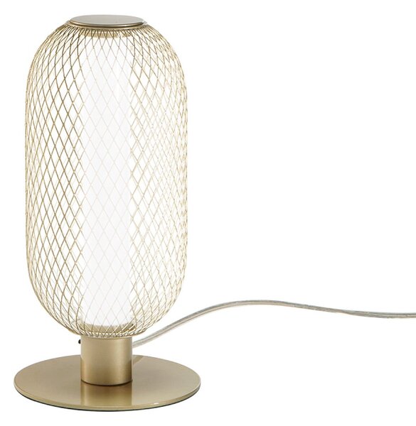 Luce Ambiente Design LED namizna svetilka INKAS, višina 28 cm, zlata barva, kovina, CCT, Zlata / medeninasta, Dnevna soba / jedilnica, Kovina