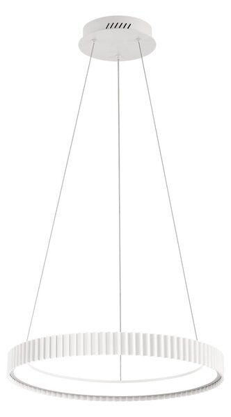 Luce Ambiente Design LED viseča svetilka Niike, bela, Ø 50 cm, kovina, CCT, Bela, Dnevna soba / jedilnica, Kovina, Sodobni
