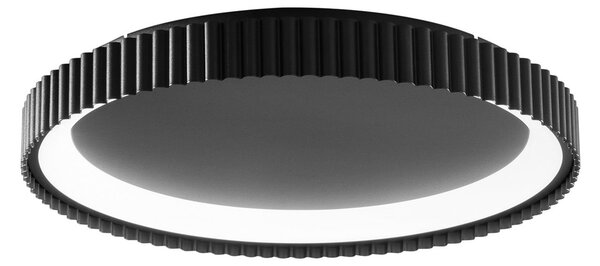 Luce Ambiente Design LED stropna svetilka Niike, črna, Ø 50 cm, kovina, CCT, Črna, Dnevna soba / jedilnica, Kovina, Sodobni