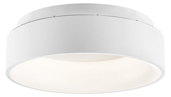 Luce Ambiente Design LED stropna svetilka Noah, bela, Ø 45 cm, kovina, CCT, Bela, Dnevna soba / jedilnica, Sodobni