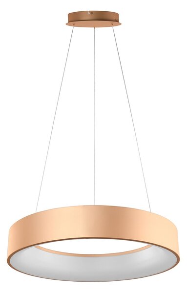 Luce Ambiente Design LED viseča svetilka Noah, zlata barva, Ø 60 cm, kovina, CCT, Zlata / medeninasta, Dnevna soba / jedilnica, Sodobni