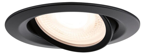 Paulmann vgradna svetilka Nova Plus črna Ø 9 cm GU5.3/GU10 IP65, zatemnjen, Črna, Kopalnica, Aluminij, Sodobni, Vgreznjeni strop