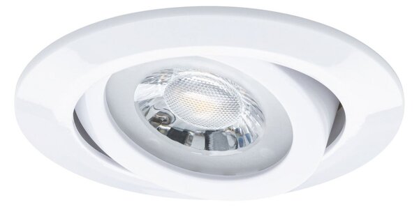 Paulmann LED vgradna svetilka, bela Ø 8 cm 4,8 W vklop/izklop, komplet 10 kosov, Bela, Dnevna soba / jedilnica, Plastika, Sodobni, Vgreznjeni strop