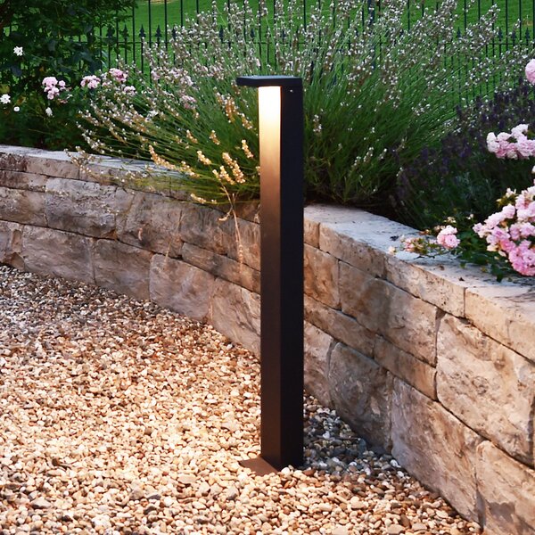 Deko-Light LED-svetilka za pot Lerna 1000 temno siva višina 100 cm 7,4 W CCT, Črna, Aluminij, Sodobni