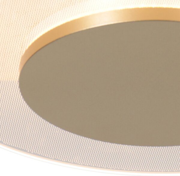 Steinhauer LED stropna svetilka Lido, zlata barva, Ø 28 cm, zatemnjen, Zlata / medeninasta, Dnevna soba / jedilnica, Kovina, Sodobni