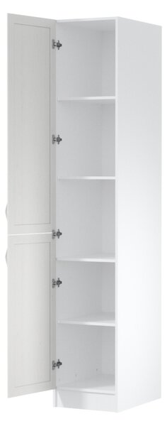 KONDELA Visoka kuhinjska omara, bela/bor Andersen, leva, SICILIA D40SP
