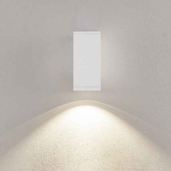Deko-Light LED zunanja stenska svetilka ShoreLine Pro Square, bela, 830/840, zatemnjen, Bela, Aluminij, Sodobni