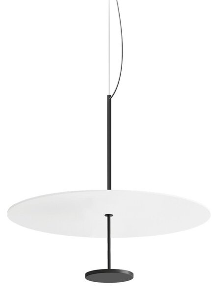 Linea Light LED viseča svetilka Stilo_P, črna, Ø 55 cm, IP40, zatemnjen, Črna, Dnevna soba / jedilnica, Aluminij, Sodobni
