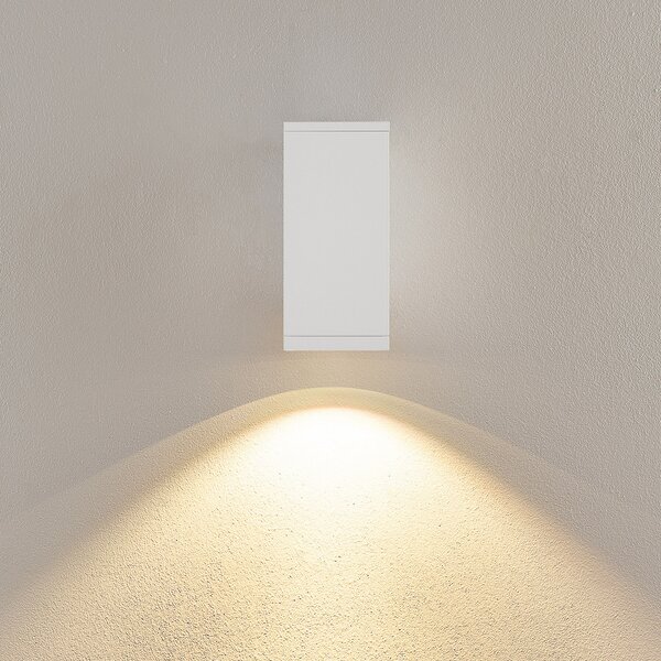 Deko-Light LED zunanja stenska svetilka ShoreLine Pro Square, bela, 830/840, zatemnjen, Bela, Aluminij, Sodobni