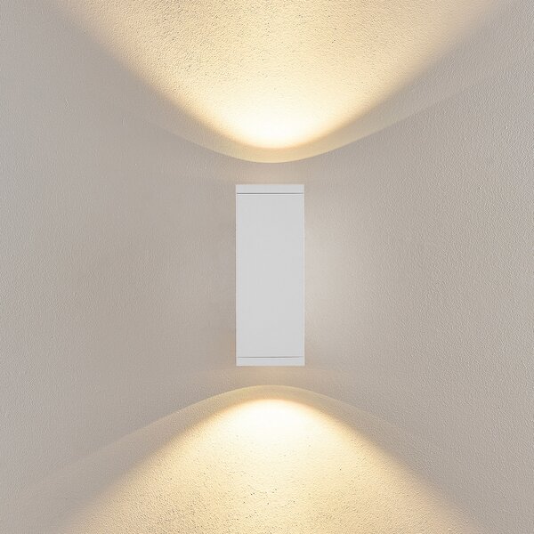 Deko-Light LED zunanja stenska svetilka ShoreLine Pro Square up/down, bela, zatemnjen, Bela, Aluminij, Sodobni