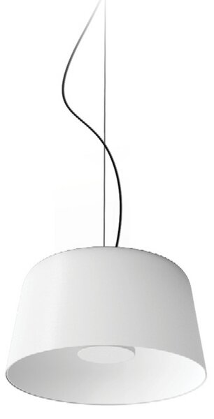 Linea Light LED viseča svetilka Delfi_P, bela, Ø 35 cm, kovina, zatemnjen, Bela, Dnevna soba / jedilnica, Aluminij, Sodobni
