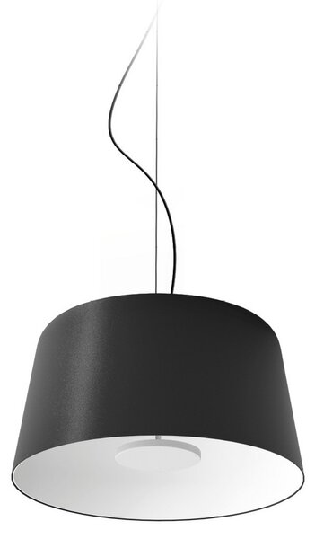 Linea Light LED viseča svetilka Delfi_P, črna, Ø 45 cm, kovina, zatemnjen, Črna, Dnevna soba / jedilnica, Aluminij, Sodobni