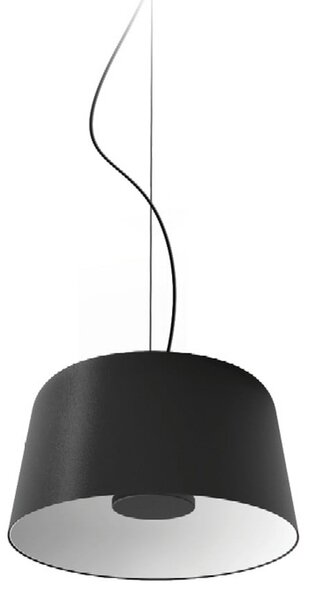 Linea Light LED viseča svetilka Delfi_P, črna, Ø 35 cm, kovina, zatemnjen, Črna, Dnevna soba / jedilnica, Aluminij, Sodobni