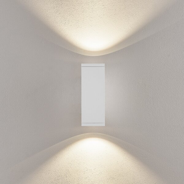 Deko-Light LED zunanja stenska svetilka ShoreLine Pro Square up/down, bela, zatemnjen, Bela, Aluminij, Sodobni