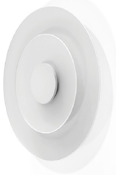 Linea Light LED stenska svetilka Joint_W, okrogla, Ø 55 cm, bela, kovina, zatemnjen, Bela, Dnevna soba / jedilnica, Kovina, Sodobni