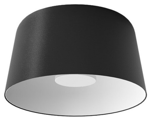 Linea Light LED stropna svetilka Delfi_S, črna, Ø 35 cm, kovina, zatemnjen, Črna, Dnevna soba / jedilnica, Aluminij, Sodobni