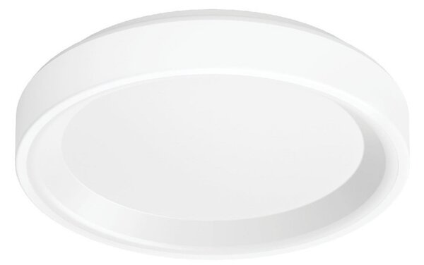 Linea Light LED stenska svetilka Iside, bela, kovina, Ø 35 cm, IP40, zatemnjen, Bela, Dnevna soba / jedilnica, Kovina, Sodobni
