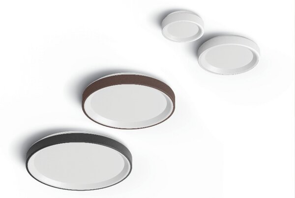 Linea Light LED stenska svetilka Iside, črna, kovina, Ø 35 cm, IP40, zatemnjen, Črna, Dnevna soba / jedilnica, Kovina, Sodobni