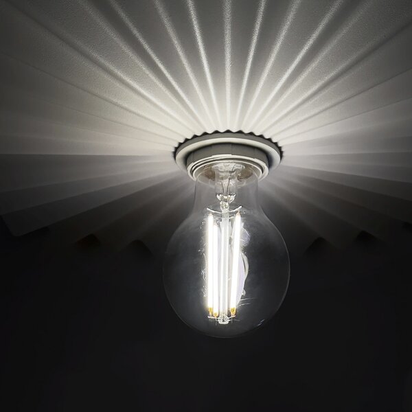 Linea Light Visoka svetilka Doge_P, bela, kovina, Ø 39 cm, E27, zatemnjen, Bela, Dnevna soba / jedilnica, Aluminij, Sodobni