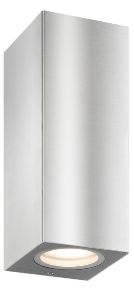LCD Zunanja stenska svetilka 5051, nerjaveče jeklo, 17 cm, IP54, navzgor/navzdol,, zatemnjen, Kovinska, Kovina, Sodobni, Stenska vtičnica zgoraj / spodaj
