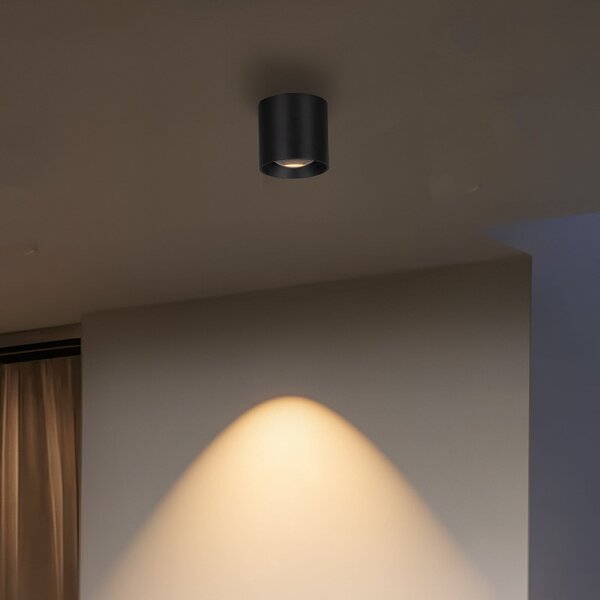 LCD LED zunanja stropna svetilka 5172, grafit, 9 cm, kovina, IP54 CCT, Črna, Kovina, Sodobni