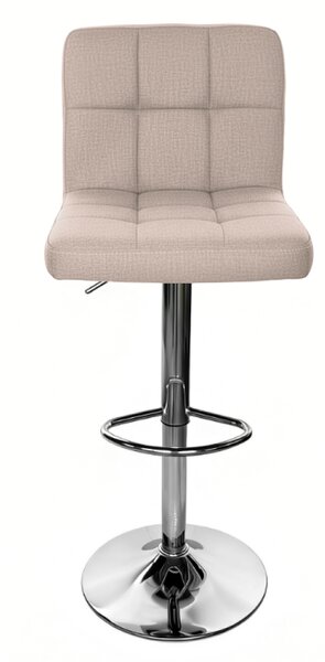 KONDELA Barski stol, sivo-rjava taupe, tkanina/krom, KANDY 2 NEW