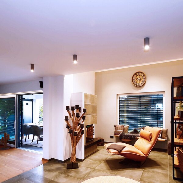 Deko-Light LED-Downlight Lucea 6, črn, aluminij, 2.700 K, zatemnjen, Črna, Dnevna soba / jedilnica, Aluminij, Sodobni