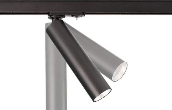 Deko-Light LED-žarek Slim 1-fazni, črn, aluminij, 5 W, 2700 K, zatemnjen, Črna, Dnevna soba / jedilnica, Aluminij, Sodobni