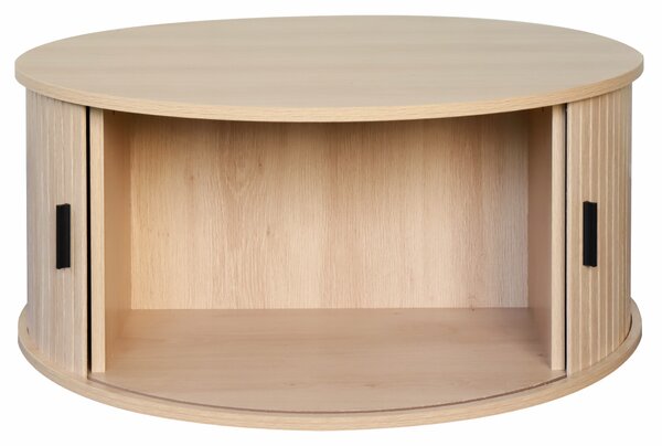 KONDELA Klubska mizica, okrogla, hrast, ARIANE
