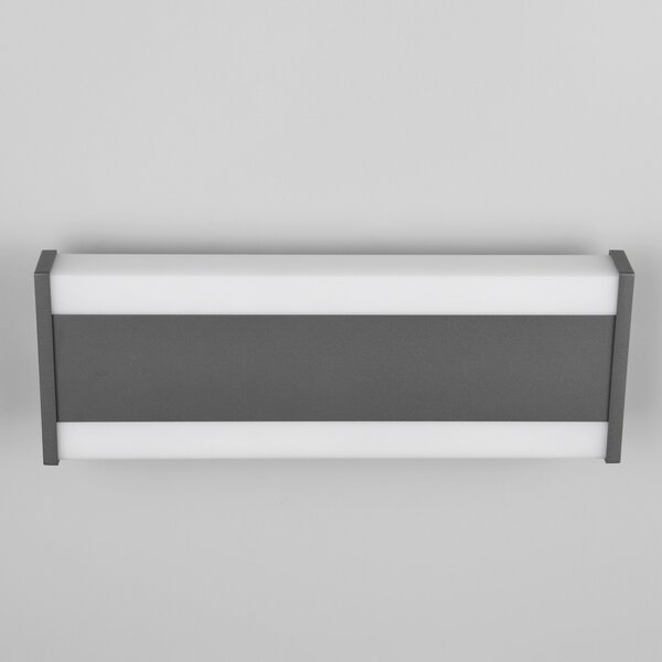 Trio Lighting LED zunanja stenska svetilka DAWSON, 30 cm, antracit IP54 CCT up/down, Črna, Aluminij, Sodobni, Stenska kotna
