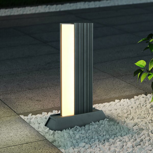Trio Lighting LED-svetilka MARIZA, višina 50 cm, antracitna, kovina, IP65, Črna, Aluminij, Sodobni
