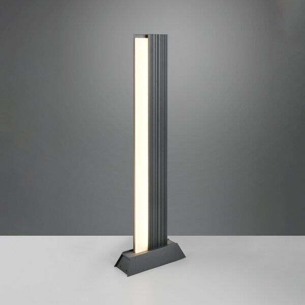 Trio Lighting LED-svetilka MARIZA, višina 100 cm, antracitna, kovina, IP65, Črna, Aluminij, Sodobni