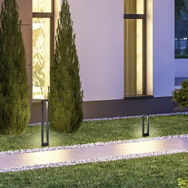 Trio Lighting LED-svetilka RENO, antracitna, višina 100 cm, kovina, IP54, Črna, Aluminij, Sodobni