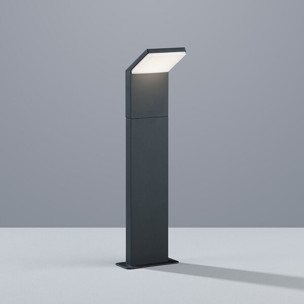 Trio Lighting LED-svetilka PEARL, višina 50 cm, antracitna, kovinska, IP54, Črna, Aluminij, Sodobni