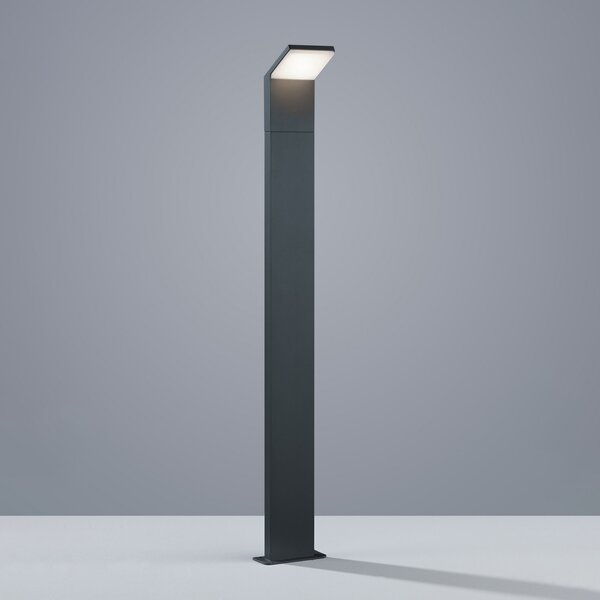 Trio Lighting LED-svetilka PEARL, višina 100 cm, antracitna, kovina, IP54, Črna, Aluminij, Sodobni
