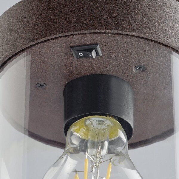 Trio Lighting Potična svetilka SAMBESI, rjava, višina 100 cm, kovina, IP44, zatemnjen, Rjava / rjasta, Aluminij, Sodobni