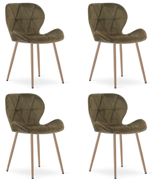 Jedilni stol MANGO VELVET, rjav