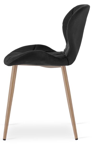 Jedilni stol MANGO VELVET, črna