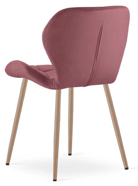 Jedilni stol MANGO VELVET, temno roza