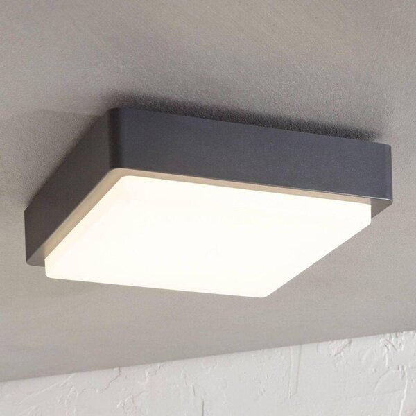 LindbyLindby - Nermin Square LED Zunanja Stenska Svetilka IP65 Dark Grey/White Lindby