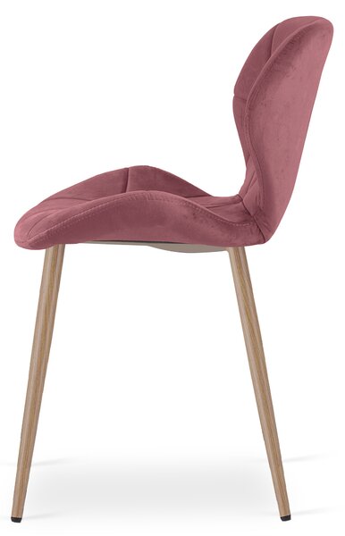 Jedilni stol MANGO VELVET, temno roza